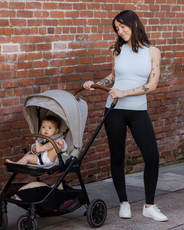 Ribbed Bamboo Racerback Nursing Tank | French Blue