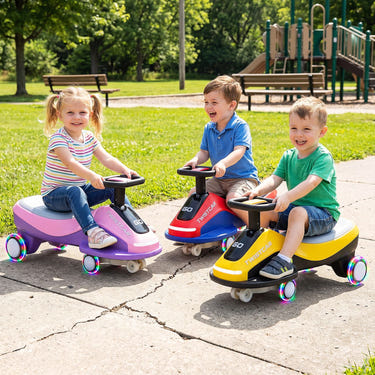Ride On Car with Flashing Wheels Front Light and Music Speaker for Age 3+ Years Old