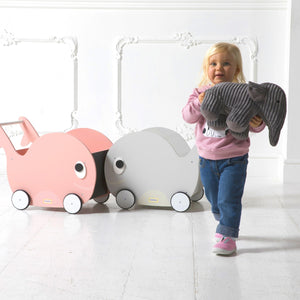 Push Toy and Toy Storage Toddler Whale Mercure Grey