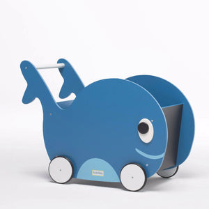 Push Toy and Toy Storage Toddler Whale Universe Blue