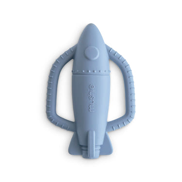 Rocket Rattle Teether for babies, colorful and safe for soothing gums and playtime.