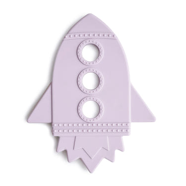 "Rocket Teether for babies - colorful, safe silicone teething toy for soothing gums and promoting healthy development."