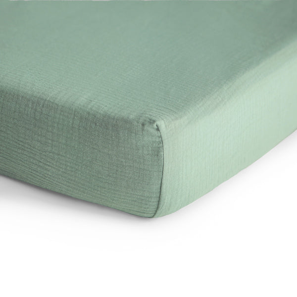 Mushie Mini Muslin Crib Sheet 100% Cotton Breathable