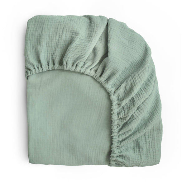 Mushie Extra Soft Muslin Crib Sheet 100% Cotton Pre-washed