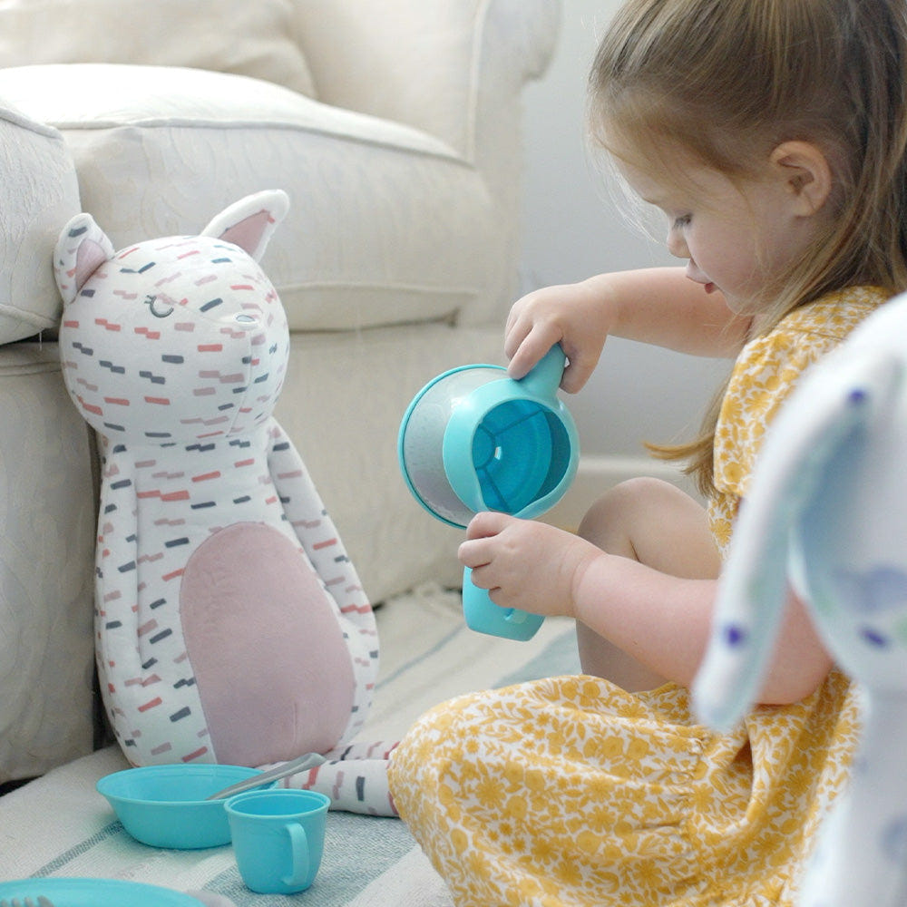 Rose Kitty Rose Super Soft Plush toy, perfect for cuddles and playtime, featuring a charming printed design.