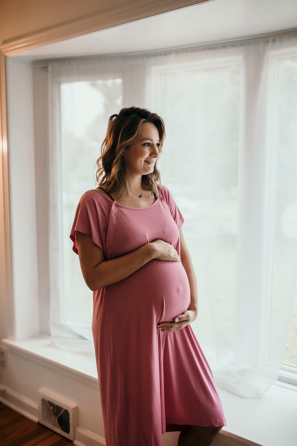 Rose Mommy Labor and Delivery Nursing Hoospital Gown
