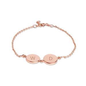 Mysha Personalized Eternal Dual Initial Circle Bracelet
