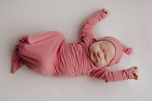 Rose Knotted Newborn Baby Gown