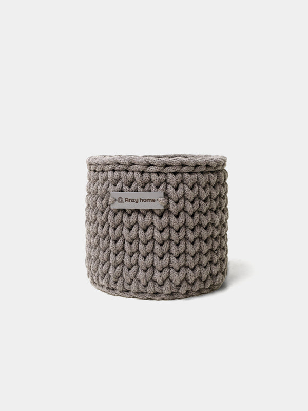 Round Storage Baskets w/ Lid Recycled | US Stock