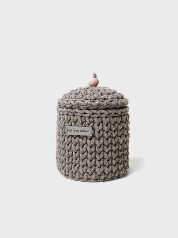 Round Storage Baskets w/ Lid Recycled | US Stock