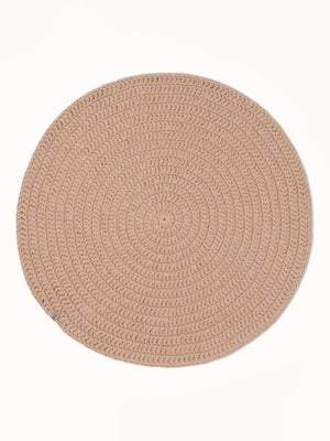 Round plain rug