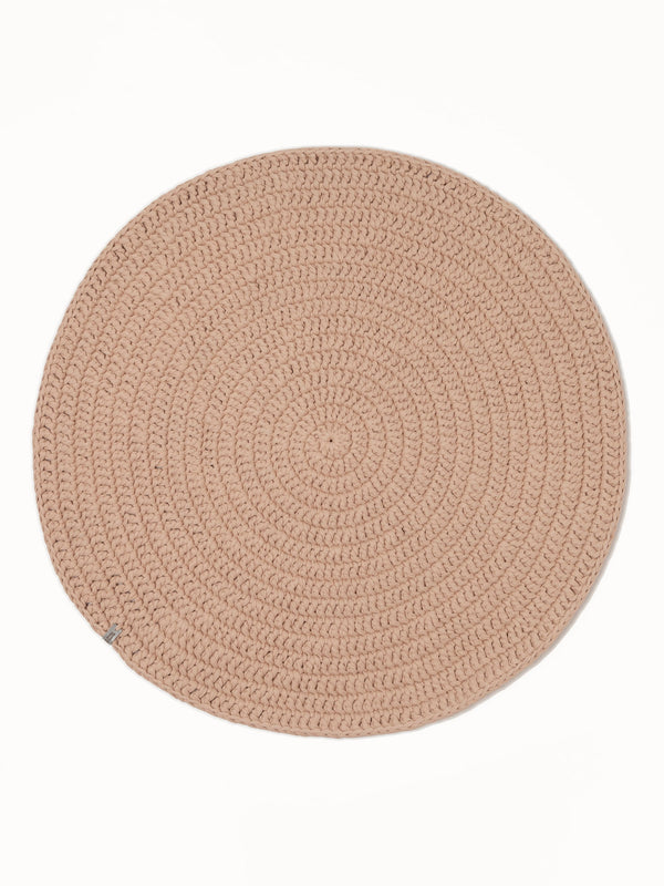 Round plain rug