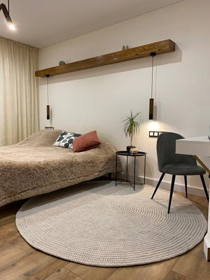 Round plain rug