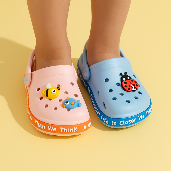 Kids Rubber Jelly Clogs – Fun & Comfy (1–6 Years)