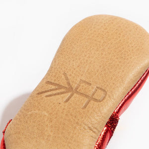 Ruby Ballet Slipper Baby Shoe in angle 5 view, perfect for little dancers and stylish outings.