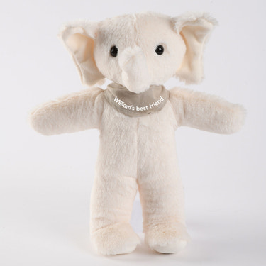 RUDY | Cream Personalised Plush Elephant Toy (33cm) - Made in France - MOOGCO Baby
