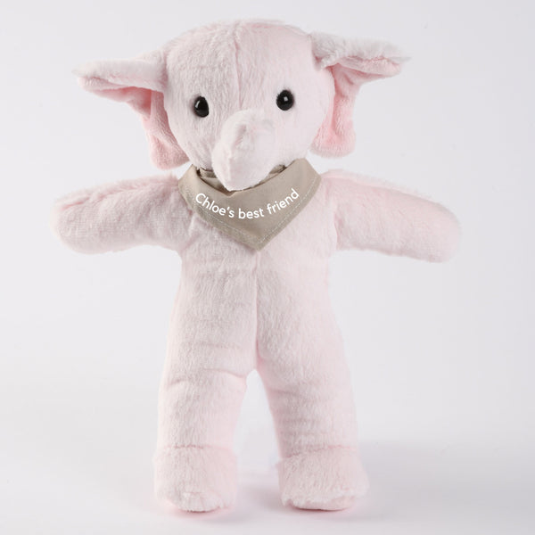 RUDY | Pink Personalised Plush Elephant Toy (33cm) - Made in France