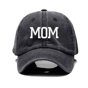 Embroidered Cotton Baseball Cap MOM and DAD