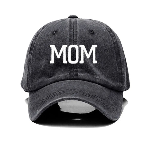 Embroidered Cotton Baseball Cap MOM and DAD
