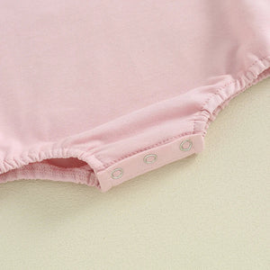 Sweatshirt with Romper Closure with embroidered bunnies and Headband