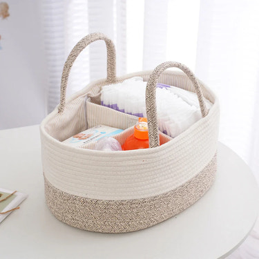 Multipurpose Nappy Basket with Compartments - MOOGCO Baby