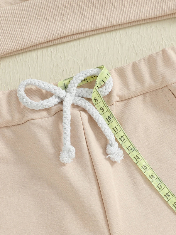 Baby Toddler Boys 2Pcs Autumn Long Sleeve Football Embroidery Top Drawstring Jogger Pants Set