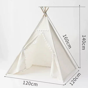 Portable 1.35M kids tent playhouse wigwam for toddlers, perfect for playrooms and ball pits.