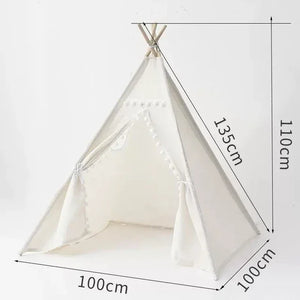 Portable 1.35M kids tent playhouse wigwam for toddlers, perfect for indoor play and ball pit fun.