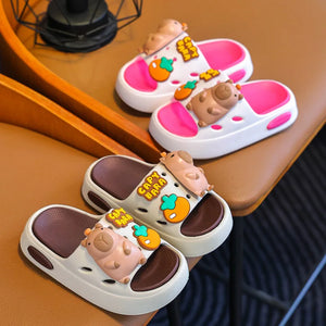 Capybara Kids Slippers – Soft & Non-Slip (Ages 2–9)