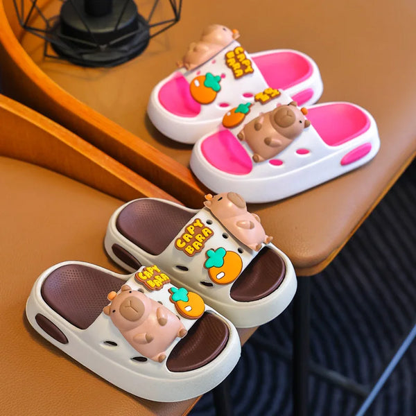 Capybara Kids Slippers – Soft & Non-Slip (Ages 2–9)