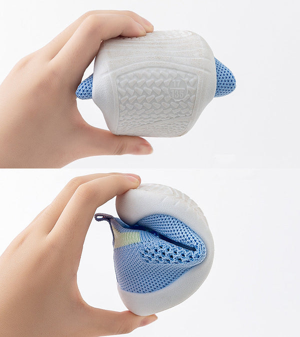 Blue baby first walkers from angle 6, perfect for little ones taking their first steps.