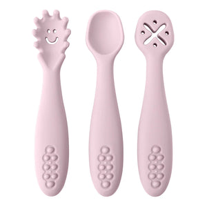 Set of 3 Silicone Learning Spoons for Children Multivariant