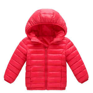 Winter Kids Down Coat – Hooded Warm Jacket for Boys & Girls