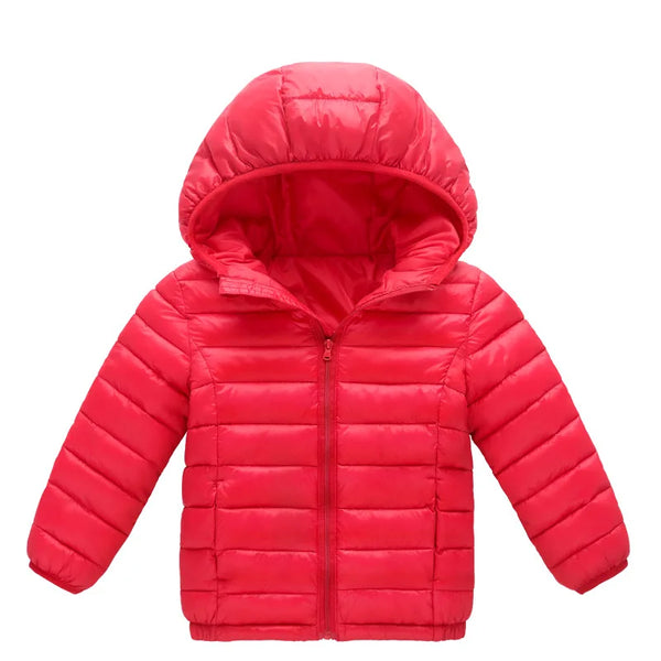 Winter Kids Down Coat – Hooded Warm Jacket for Boys & Girls
