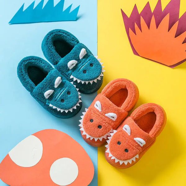 Soft Dino Slippers for Toddlers – Ages 1–6