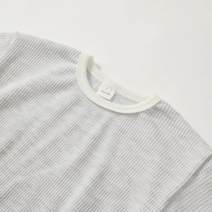 Baby Boys Girls 2Pcs Long Sleeve Waffle Cotton Pullover Crewneck Top + Pants Jogger Set Outfit