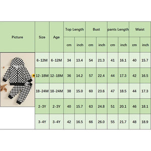 Baby Toddler Boy 2Pcs Checkered Outfit Long Sleeve Zip Up Hoodie Elastic Waist Pants with Pockets Jogger Set