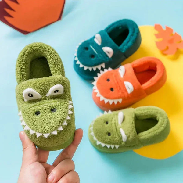 Soft Dino Slippers for Toddlers – Ages 1–6