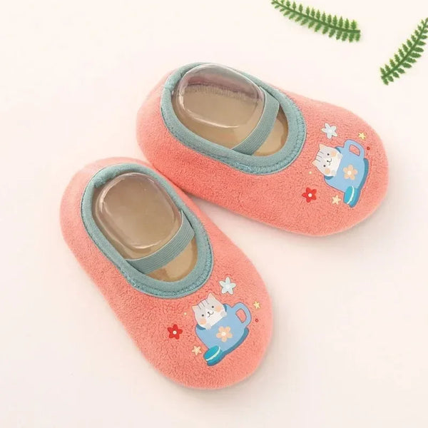 Soft Infant Floor Slippers – Safe & Cozy (0–18M)