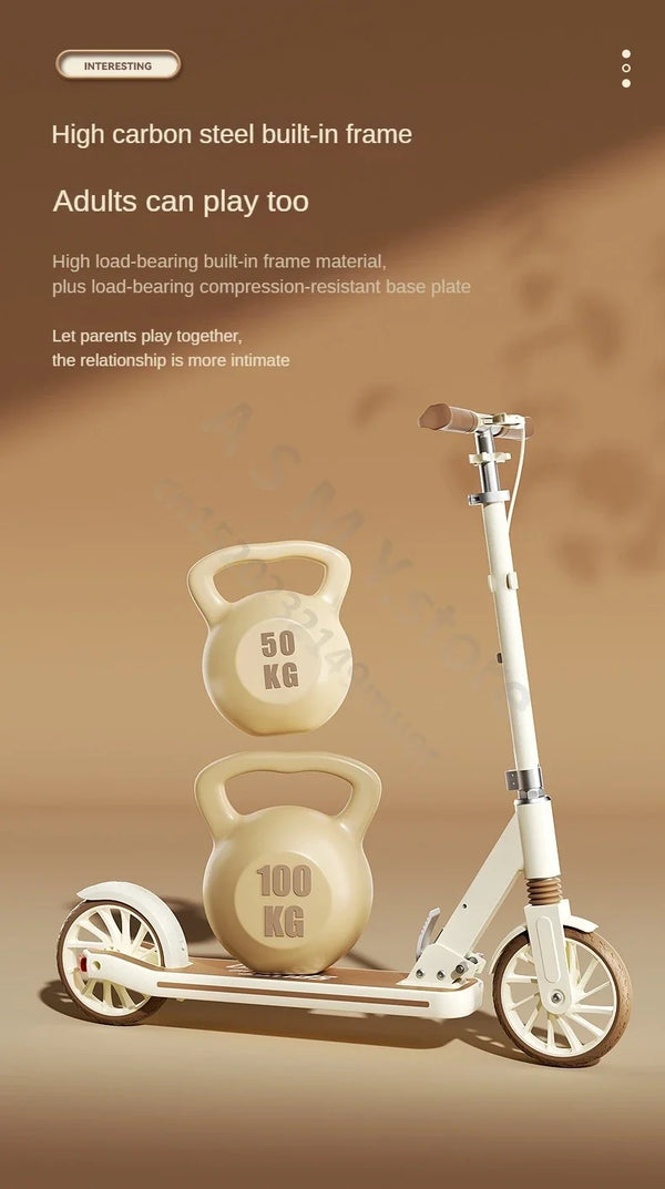 Foldable Kick Scooter for Kids & Adults – 2-Wheel Scooter