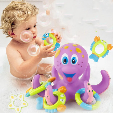 Bath Toy Floating Octopus with Rings - MOOGCO Baby