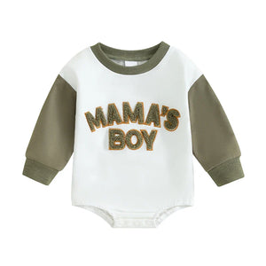 Sweatshirt with Romper Closure "Mama's Boy"