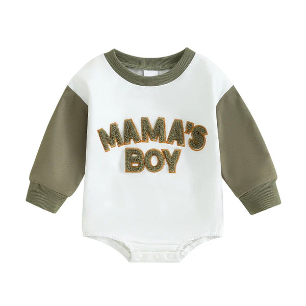 Sweatshirt with Romper Closure "Mama's Boy"