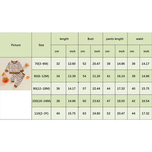Baby Toddler Boys 2Pcs Halloween Outfit Pumpkin Trailer Tractor Print Long Sleeve Top and Long Pants Fall Set