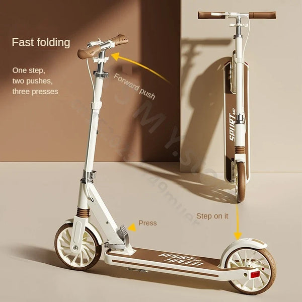 Foldable Kick Scooter for Kids & Adults – 2-Wheel Scooter