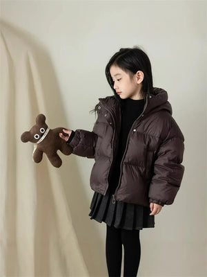 Winter Kids Down Coat – Hooded Warm Jacket for Boys & Girls