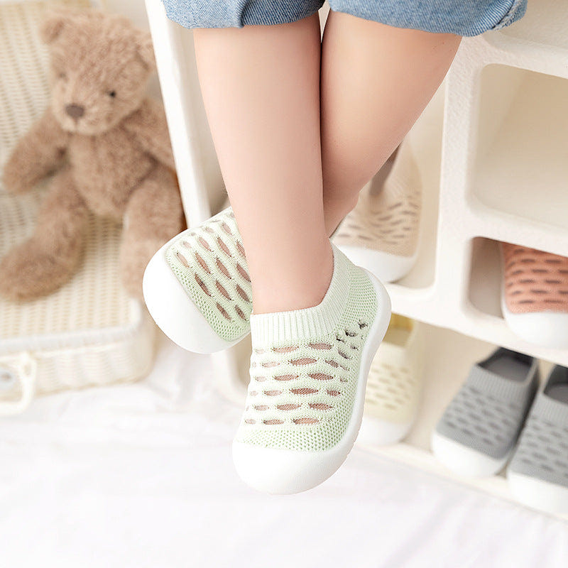 Green baby first walkers - perfect shoes for your little one's first steps.
