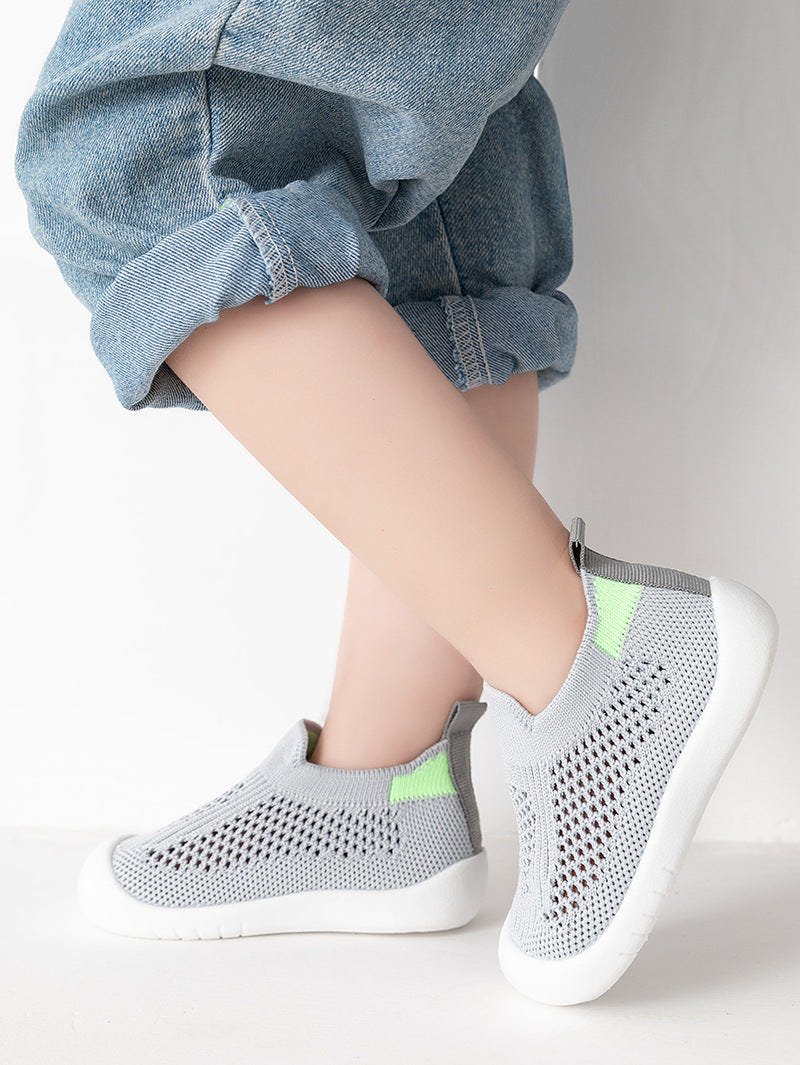 Gray baby first walkers for infants, perfect for early steps and comfort in shoes & booties category.