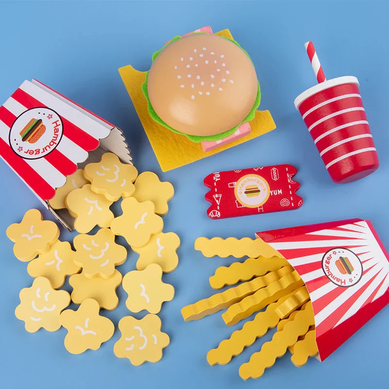 Burgers and Fries Toy Set for Children - MOOGCO Baby
