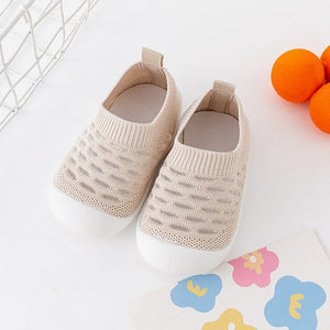 Khaki baby first walkers - soft, comfortable shoes for infants learning to walk. Perfect for little feet!